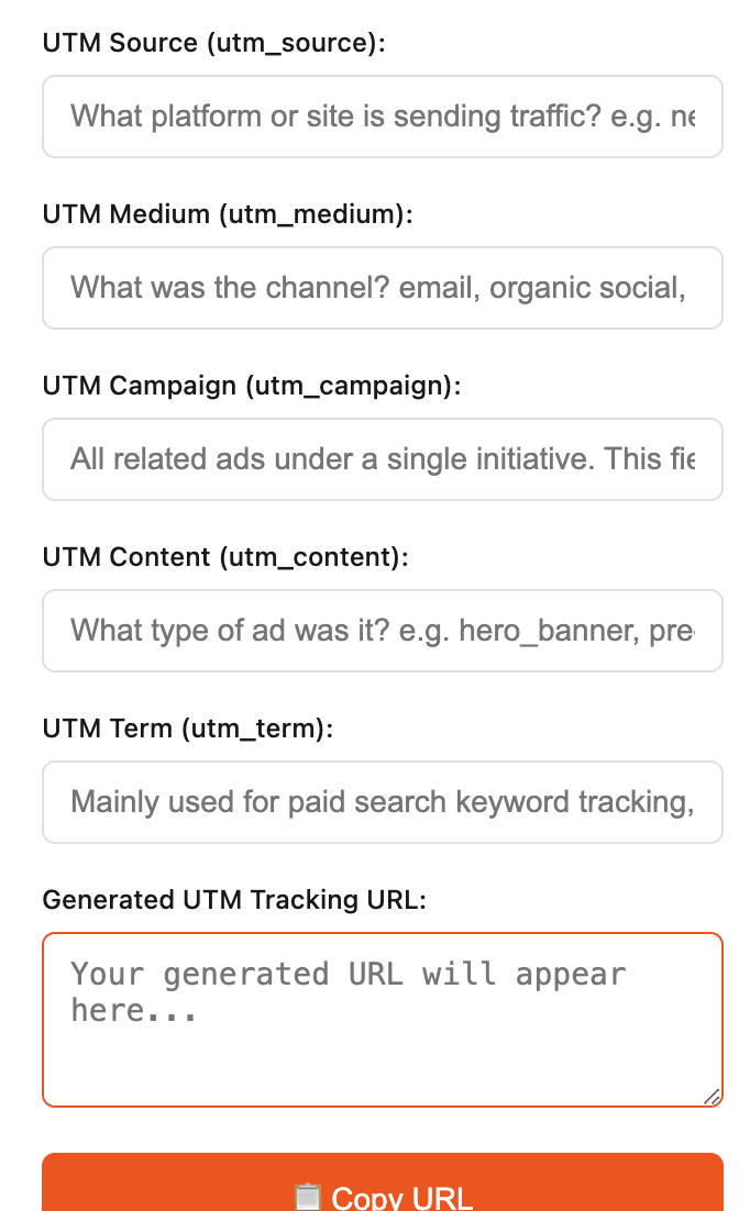 UTM Builder Interface